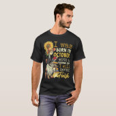 T-shirt Né En Octobre Avec Une Lecture Je Ne Finis Jamais (Devant entier)