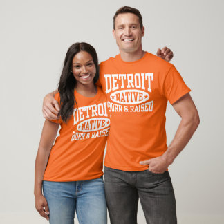 T-shirt Né et élevé autochtone de Détroit