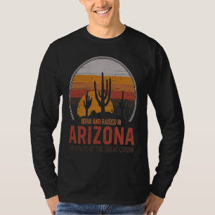 T-shirt Né et élevé dans l'État d'Arizona du Grand Canyon