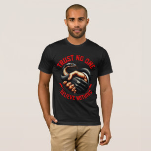 T-shirt "Ne fais confiance à personne" avec poigné
