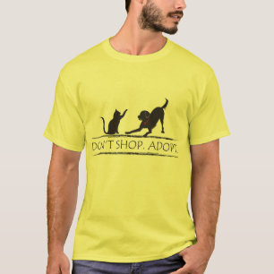T-shirt Ne faites pas des emplettes - adoptez !