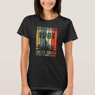 T-shirt Né février 1983 40e anniversaire