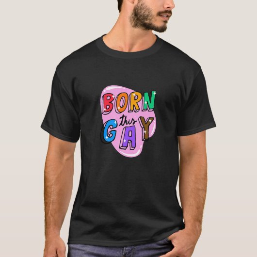T-shirt né gay rainbow love pride LGBTQ+ (Devant)