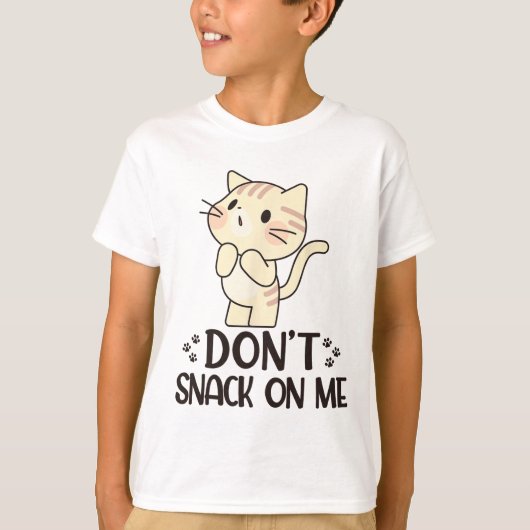 T-shirt Ne grignote pas sur moi drôle chat (Devant)