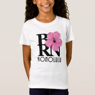 T-Shirt NÉ Hibiscus rose Honolulu