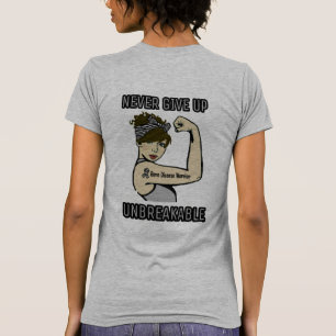T-shirt NE JAMAIS ABANDONNER (cheveux courts)...Maladie ra