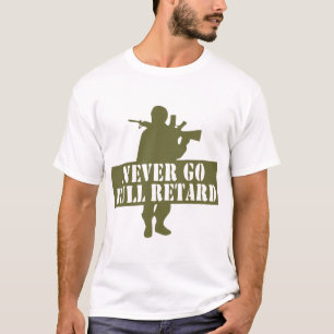 T-shirt Ne jamais aller au complet de la subvention milita