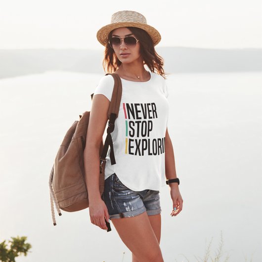 T-shirt Ne jamais cesser d'explorer