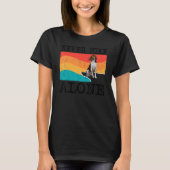 T-shirt Ne jamais marcher seul Treeing Walker Coonhound Gr (Devant)