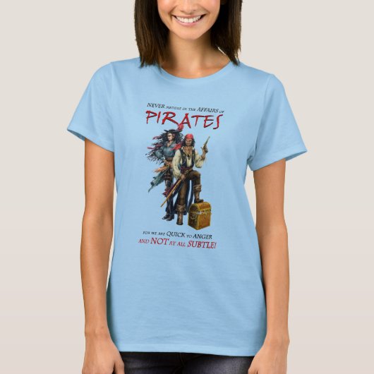 T-shirt Ne jamais mêler aux pirates (Devant)