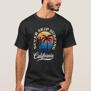 T-shirt Ne jamais passer surf Sunset Palm Tree Beach Calif