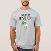 T-shirt Ne jamais renoncer à la motivation pélican et gren (Devant)