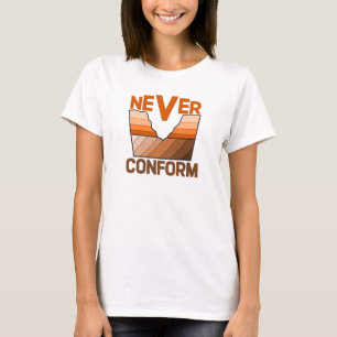 T-shirt Ne jamais se conformer - Discordance angulaire du