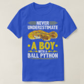 T-shirt Ne jamais sous-estimer Boy Ball Python (Design devant)
