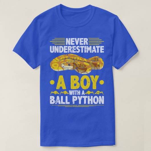 T-shirt Ne jamais sous-estimer Boy Ball Python (Design devant)