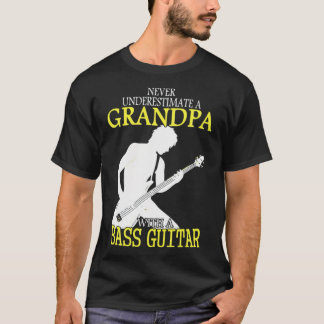 T-shirt ne jamais sous-estimer un grand-père avec une bass