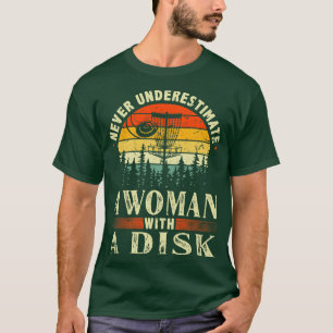 T-shirt Ne jamais sous-estimer une femme avec un Vinta de 