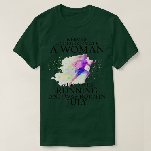 T-shirt Ne jamais sous-estimer une femme qui aime courir e (Design devant)
