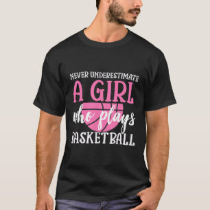T-shirt Ne jamais sous-estimer une fille qui joue Bysketby