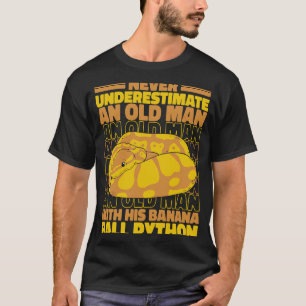 T-shirt Ne jamais sous-estimer Vieux Serpent Banana Ball P