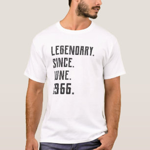 T-shirt Né Juin 1966 Légendaire Depuis 1966 55 Ans