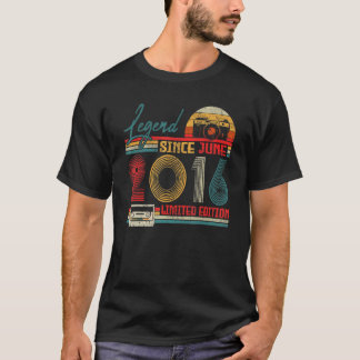 T-shirt Né Juin 2016 Légende depuis Juin 2016 6 Ans