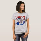 T-Shirt Né le 4 juillet (Devant entier)