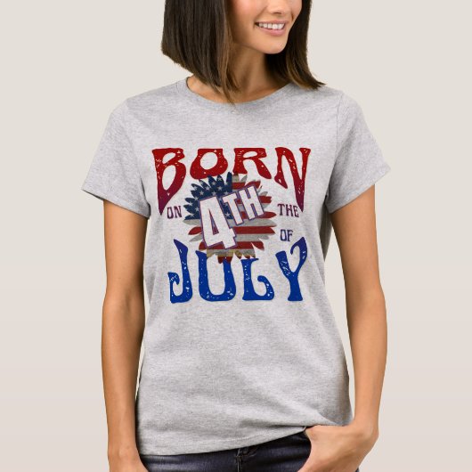 T-Shirt Né le 4 juillet (Devant)