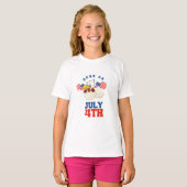 T-shirt Né le 4 juillet (Devant entier)