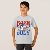 T-Shirt NÉ LE 4 JUILLET (Devant entier)