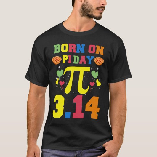 T-shirt Né Le Jour Du Pi (Devant)
