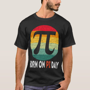 T-shirt Né Le Jour Du Pi Joyeux Anniversaire Enseignant Ne