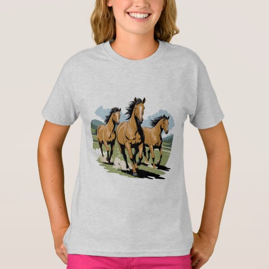T-SHIRT NÉ LIBRE CHEVAL (Devant)
