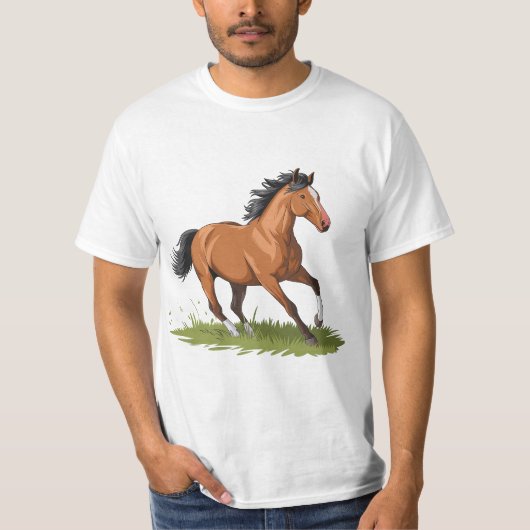 T-SHIRT NÉ LIBRE CHEVAL (Devant)