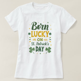 T-shirt Né Lucky Birthday St Patrick's Day