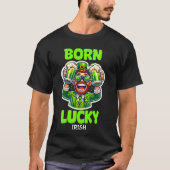 T-shirt Né Lucky Irish Funny Fier Irlande St. Paddyu201 (Devant)