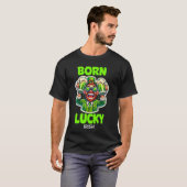 T-shirt Né Lucky Irish Funny Fier Irlande St. Paddyu201 (Devant entier)