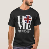 T-shirt NÉ Manchester Angleterre (texte blanc) (Devant)