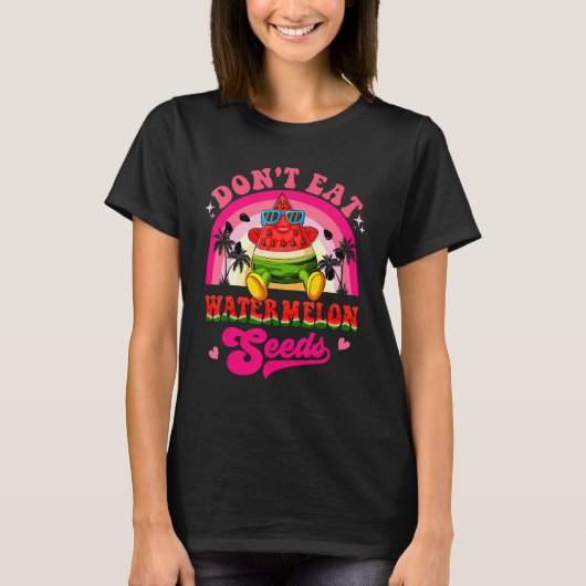 T-shirt Ne mangez pas de graines de pastèque Vacances d'ét (Devant)