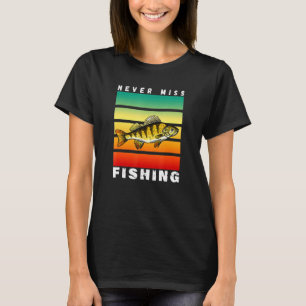 T-shirt Ne manquez jamais la pêche au coucher du soleil