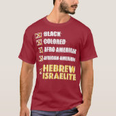 T-shirt Ne M'Appelle Pas Noir Je Suis Hébreu Israélite (Devant)