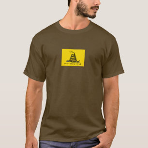 T-shirt Ne marche pas sur moi Drapeau Gadsden BLACK JAUNE