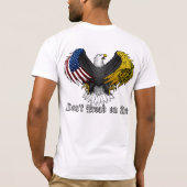 T-shirt "Ne marchez pas sur moi" (Eagle noir) (Dos)