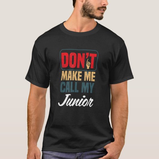 T-shirt Ne me fais pas appeler ma famille junior Humour Re (Devant)