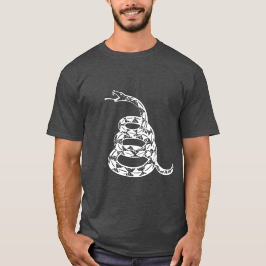 T-shirt Ne me marche pas dessus drapeau de Gadsden serpent (Devant)