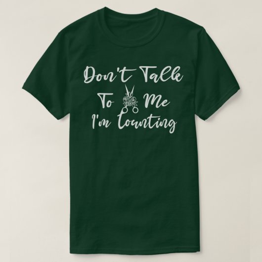 T-shirt Ne Me Parlez Pas Je Compte Rose Ciseaux (Design devant)