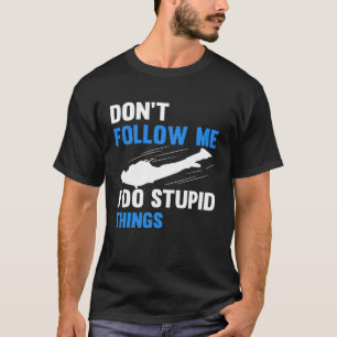T-shirt Ne me suivez pas parachutiste en parachute