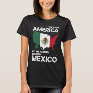 T-shirt Né mexicain Mexique américain États-Unis Citoyenne