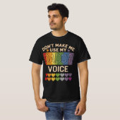 T-shirt Ne m'oblige pas à utiliser Daddy Voice Gay Rainbow (Devant entier)