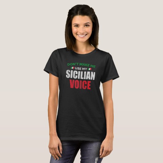T-shirt Ne m'oblige pas à utiliser mes Convers Siciliens V (Devant entier)